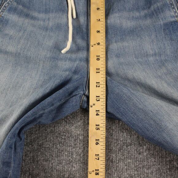 Pilcro Jean Medium The Izzie Relaxed Pull on Barrel Leg Blue Denim Casual Boho - Picture 12 of 16